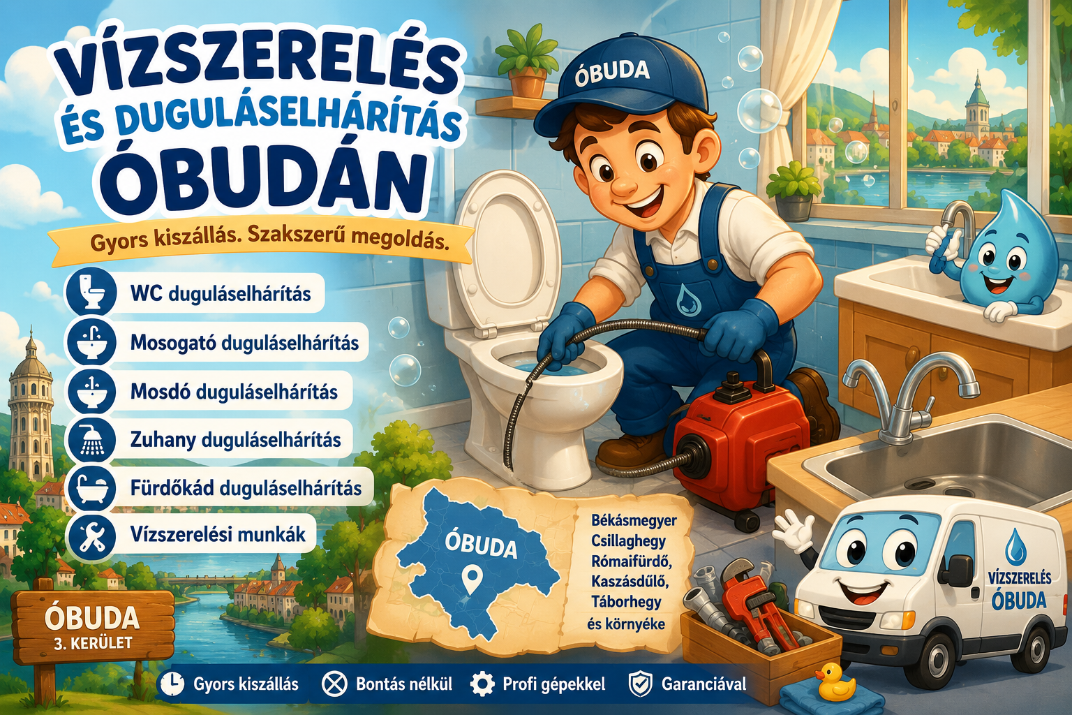 Vízszerelés és Duguláselhárítás Óbuda